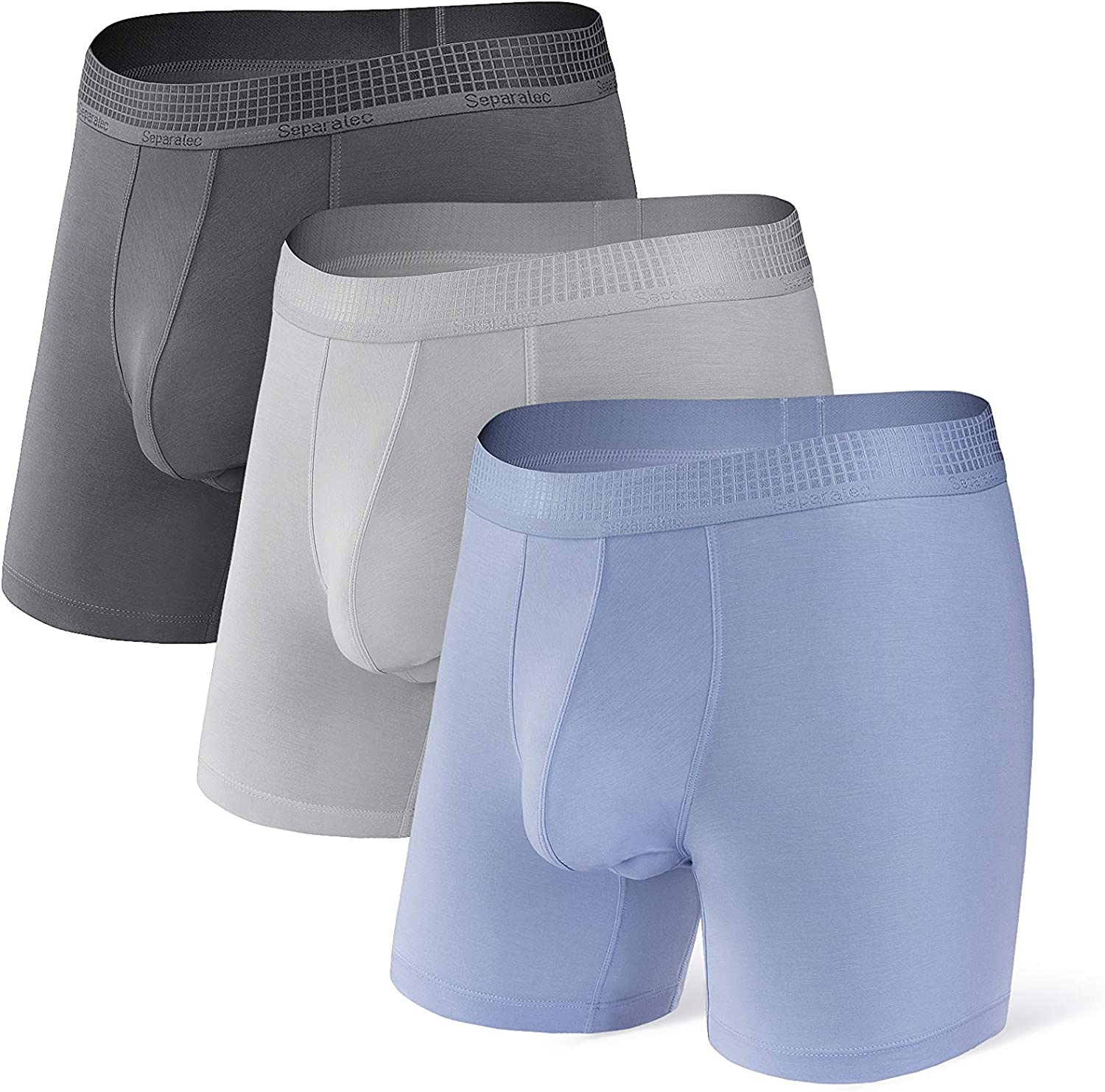 Separatec Men's 3 Pack Micro Modal Separate Pouches Comfort Fit Boxer Briefs - Image 8